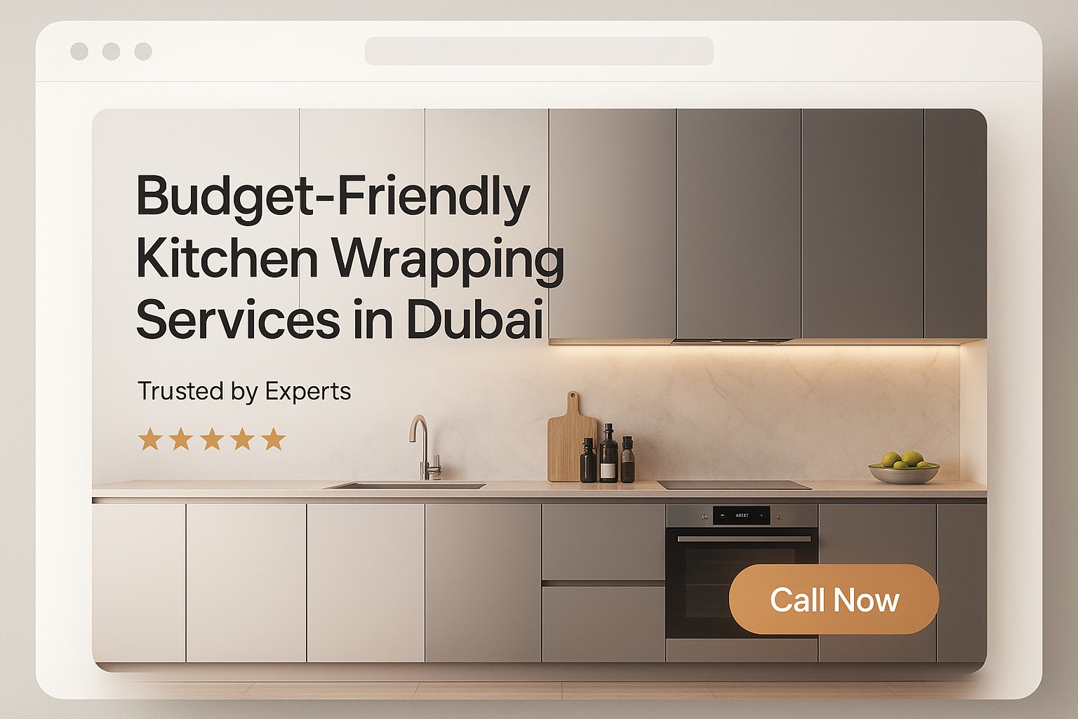 Touchstone Wrap-kitchen cabinet wrapping in Dubai